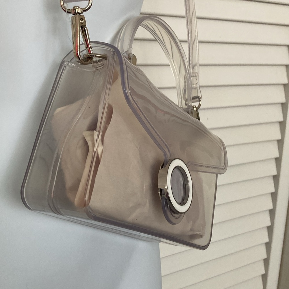 NOBO clear pvc shoulder bag with magnetic closure - Picture 2 of 6